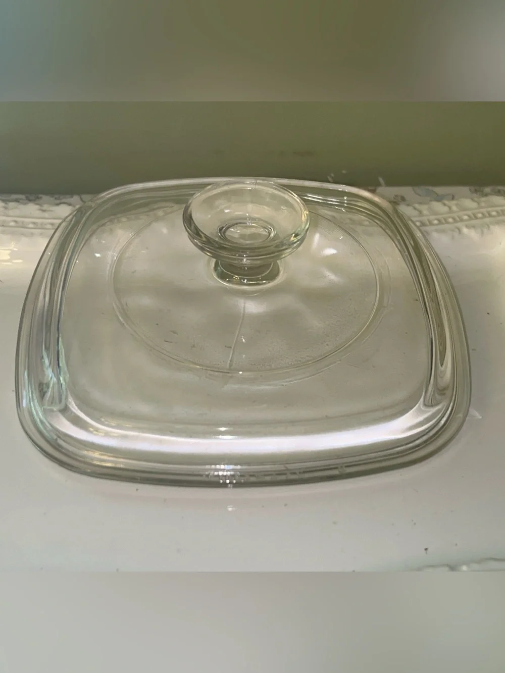 Corning Ware Pyrex square glass casserole lid A7C